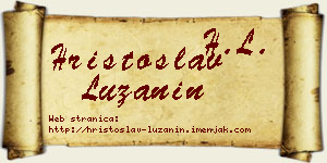 Hristoslav Lužanin vizit kartica